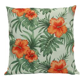 Outdoor Cushion - Hibiscus Pattern - 16" x 16"