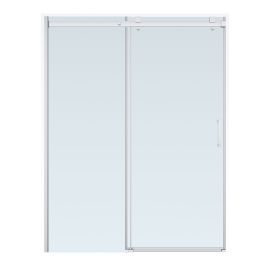 Porte de douche coulissante sans cadre, 48" x 78", fini chrome