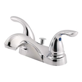 Classic Bathroom Sink Faucet - 2 Handles - Polished Chrome Finish