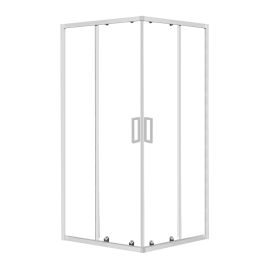 Semi-Frameless Sliding Shower Door - 36" x 36" - Chrome