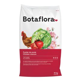 Fumier de poule biologique, 4-3-2, tout usage, 10 kg