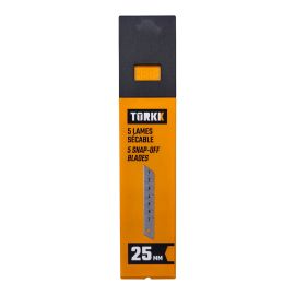 Snap-Off Utility Knife Blades - 25mm - 5/Pkg