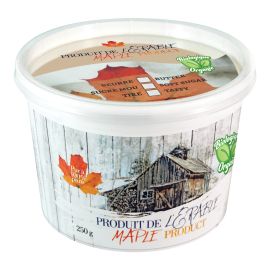 Contenant pour érable biologique, avec couvercle, 500 x 250g