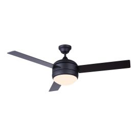 Ceiling Fan - 48" - 3-Blade - 7-Speed - Matte Black