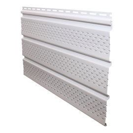 Soffite en vinyle T4 tiss&eacute; ventil&eacute;, blanc, 12" x 144"