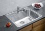 Kitchen Sink - 1 Bowl - 3 Holes - Stainless Steel - 25" x 21" x 8"
