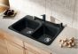 Kitchen Sink - Vienna - 2 Bowls - 1 Hole - Silgranit - Anthracite - 31" x 20.5" x 8"