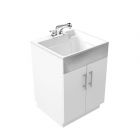 All-In-One Utility Sink Cabinet Kit - 24" x 22" x 34" - White
