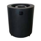 Outdoor Cylindrical Gas Fire Pit - 40,000 BTU - Black - 23"