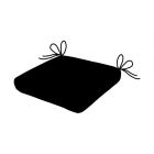 Black Outdoor Chair Pad 17 "x 17" (4)