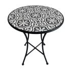 Outdoor Metal Side Table - Moroccan Pattern - 24"
