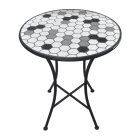 Outdoor Metal Side Table - Mozaic Pattern - 24"