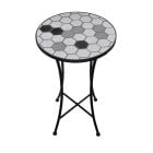 Outdoor Metal Side Table - Mozaic Pattern - 14"