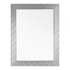 Silver Pattern Framed Mirror 25" x 33"