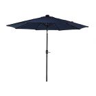 Umbrella with LED Lights and Tilting - 8 Aluminum Branches - 9' DIA - Blue