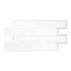 Oslo White 22.56 in. x 10.88 in.  Adhesive Wall Tile (2.80 sq. ft./ 2-pack)