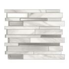 Milano Carrera Gray 11.55 in. x 9.64 in. Adhesive Wall Tile (2.8 sq. ft./ 4-pack)
