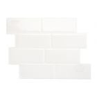 Metro Blanco White 11.56 in. x 8.38 in. Adhesive Wall Tile  (3 sq. ft./ 4-pack)