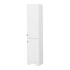 Side Cabinet - Brooklyn - 2 Reversible Doors - Lacquered White - 16” x  74-3/4”