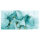 Panneau mural Surface Design, lustré, Turquoise floral, 38,25" x 96" x 0,17"
