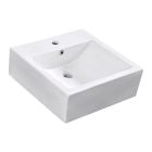Lavabo-vasque carré, 18 1/2" x 18 1/4", blanc