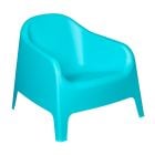 Chaise en plastique empilable, turquoise