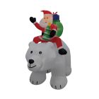 Inflatable Polar Bear and Santa Claus - 6.5'