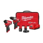 M12 FUEL 12 V Lithium-Ion Brushless Cordless Hammer Drill and Impact Driver Combo Kit