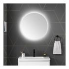 Round Bathroom Vanity Mirror - Madrid - White LED Surround - 28"