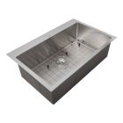 Single Kitchen Sink - Large Bowl - Lixia - Stainless Steel - 31" x 20" x 9"