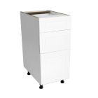 Base Cabinet - 3 Drawers - Shaker - White  - 15" x 34 3/4" x 24"