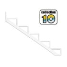 Stair Riser Step - 5 Steps - 45" - White