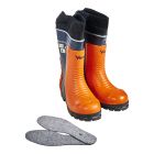 Safety Boots - Rubber - Orange/Black - Size 8