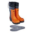 Safety Boots - Rubber - Orange/Black - Size 10