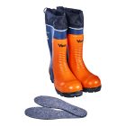 Safety Boots - Rubber - Orange/Black - Size 13