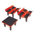 Snowmobile Dolly - Powder-Coated Steel - 1500 lb - Red - 3 Pieces