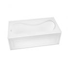 Brome Alcove Bathtub - 60" x 30" - Acrylic - White - Right-Hand Outlet