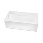 Brome Alcove Bathtub - 60" x 30" - Acrylic - White - Left-Hand Outlet