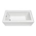 Elara Cubic-Shaped Bathtub - 60" x 31" - Acrylic - White - Left-Hand Outlet