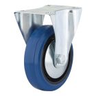 Industrial Blue Elastic Rubber Caster - Model: Rigid - 5" x 6"