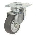 Gray Thermoplastic Rubber Casters for General Use - Model: Swivel - 2" x 71 mm