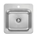 Kitchen Sink - 1 Bowl - 1 Hole - Stainless Steel - 20" x 20.5" x 7.13"