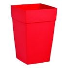 Self-Watering Harmony Tall Planter -  8" x 12" x 8" - Red