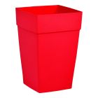 Self-Watering Harmony Tall Planter -  16" x 24 1/4" x 16" - Red