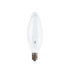 Ampoule incandescente, B10, chandelier, claire, blanc doux, 60 W, 2/pqt