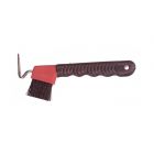 Hoof brush with soft rubber handle