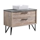 Vanity and Sink - Evolution - 2 Drawers - Natural Wood - 40" x 22 1/2"