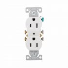 Double Plug For Straight Blade - Commercial - 15 A - White