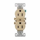 Double Plug For Straight Blade - Commercial - 15 A - Ivory