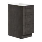 3-Drawer Base Cabinet - 15" x 34 1/2" x 24" - Grey
